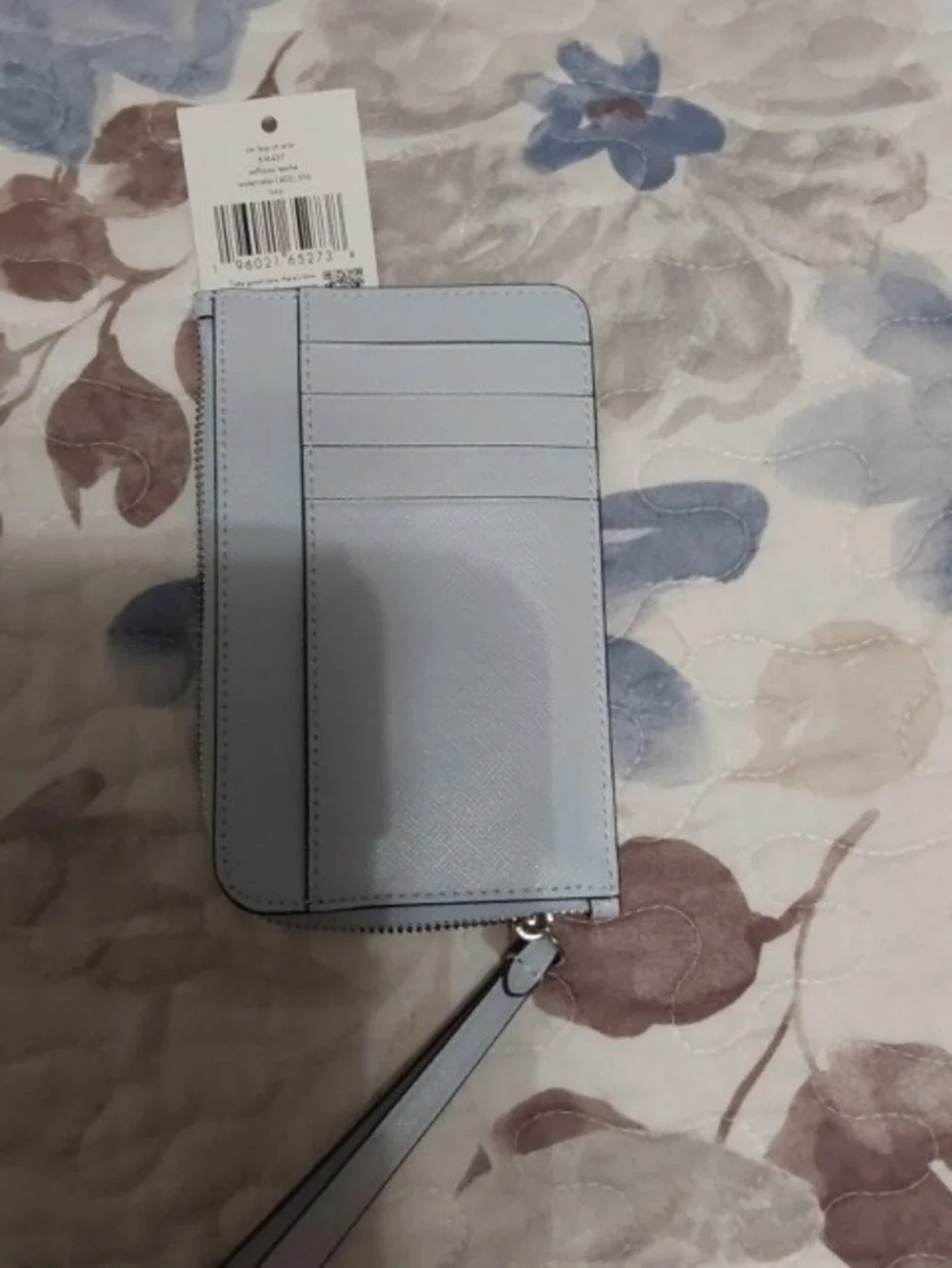 NWT kate spade Pale Blue Saffiano Wristlet with Strap